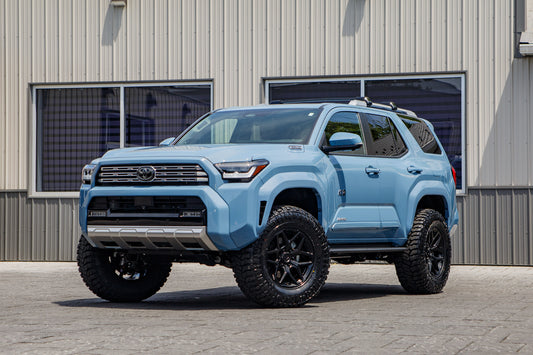 2026 Toyota 4Runner Platinum with a 3" ReadyLift lift kit, 18x9 Fuel Flux wheels, and 35" Avix Trailtek R/T tires.