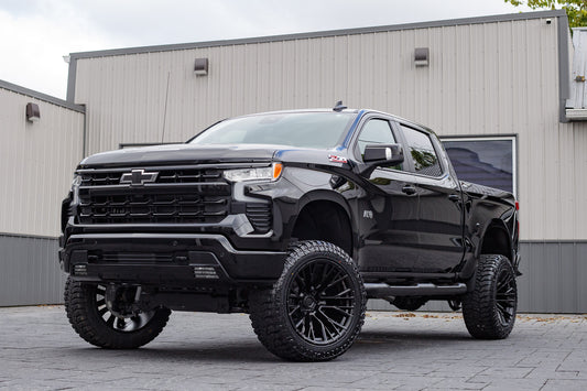 2025 Chevrolet Silverado 1500 RST with a 6" Rough Country lift kit, 22x12 Fuel Rebar wheels, and 35" Avix Trailtek R/T tires.