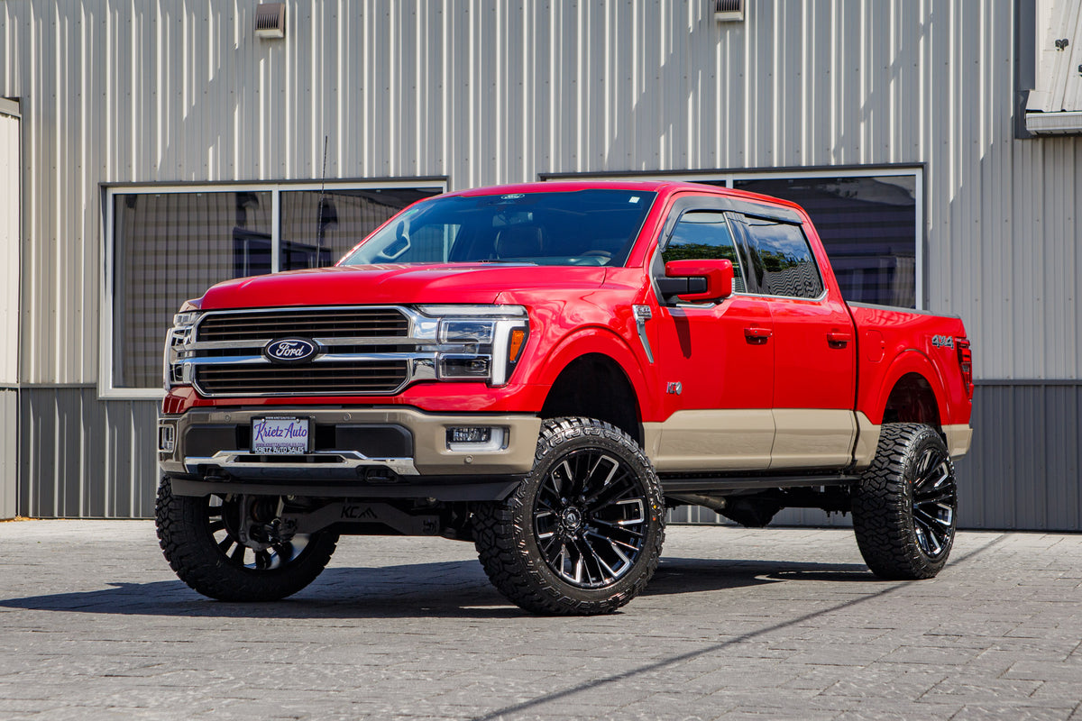 2025 Ford F-150 King Ranch with a 6" Rough Country lift kit, 22x12 Fuel Rebar wheels, and 35" Fury Country Hunter R/T tires.