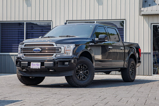 2019 Ford F-150 Limited with a 2" Eibach lift kit, Ford Stock wheels, and 315/70 BFGoodrich All-Terrain T/A KO2 tires.