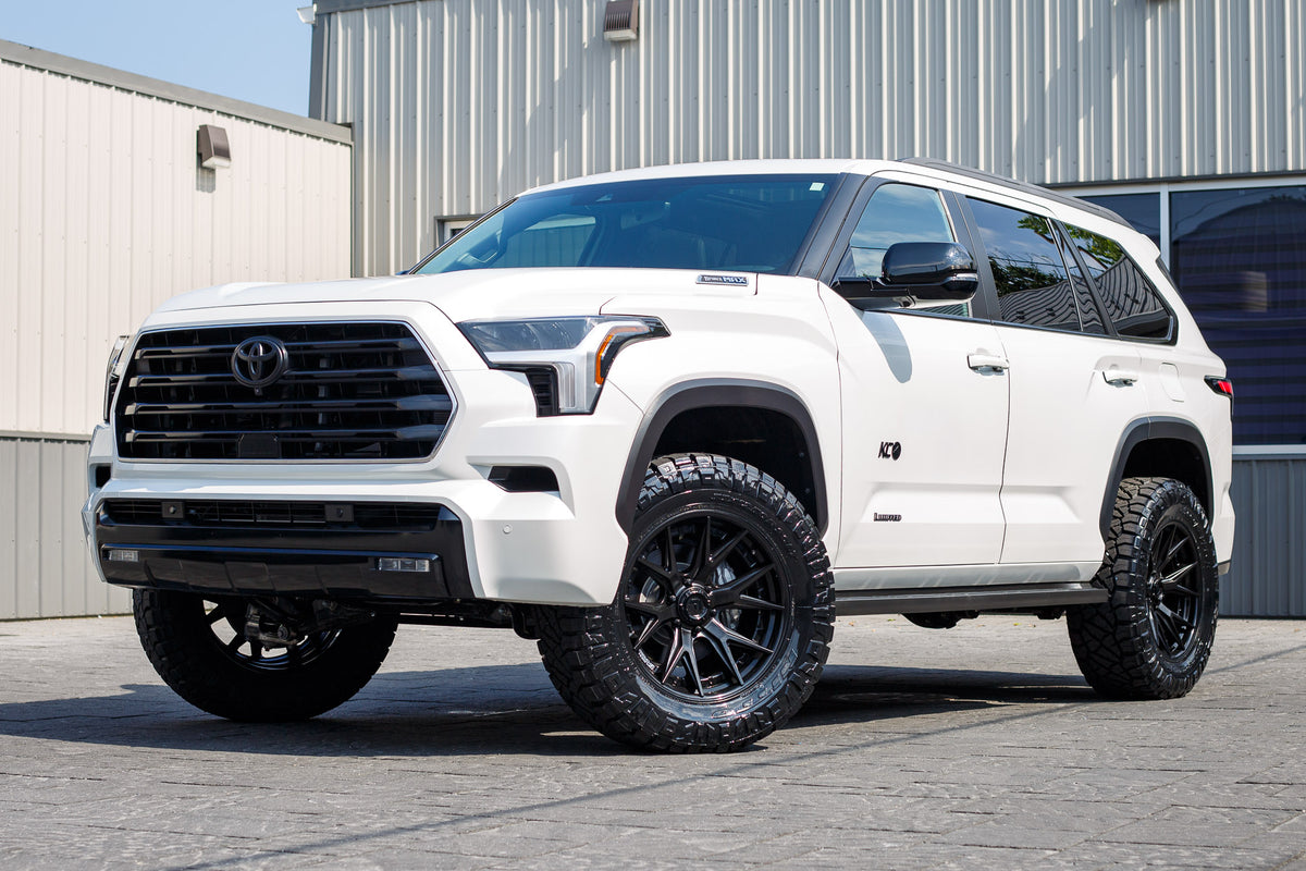 2025 Toyota Sequoia SR5 with a 3.5" Rough Country lift kit, 20x9 Fuel Catalyst wheels, and 35" Nitto Ridge Grappler tires.