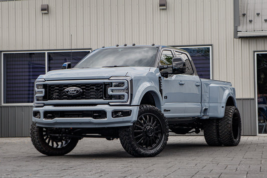 2026 Ford F-450 Super Duty XL with a 3.5" ReadyLift Lift kit, 24x8.25 Arena Rival wheels, and 37" Atlander Roverclaw M/T tires.
