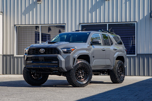 2026 Toyota 4Runner TRD Sport with a 3" ReadyLift lift kit, 18x9 Fuel Surge wheels, and 35" Avix Trailtek R/T tires.
