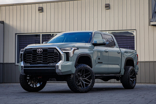 2023 Toyota Tundra SR5 with a 6" Rough Country lift kit, 22x12 Fuel Flux wheels, and 35" Fury Country Hunter R/T tires.