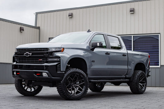 2022 Chevrolet Silverado 1500 LT Trail Boss with a 6" Rough Country lift kit, 22x12 Fuel Flux wheels, and 35" Avix Trailtek R/T tires.