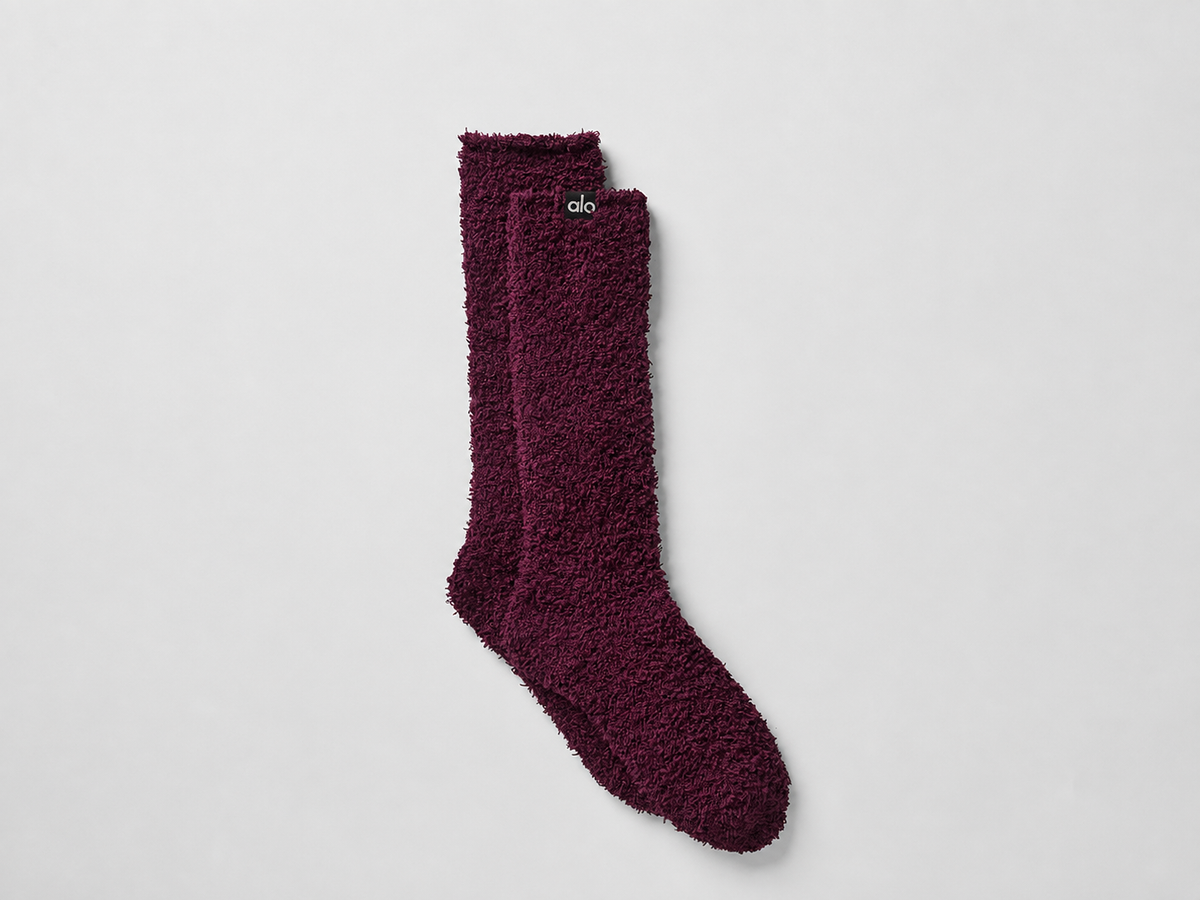 Women's Plush Lush Sock - Burgundy