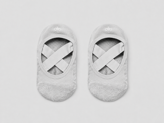 Women's Pivot Barre Sock - Athletic Heather Grey