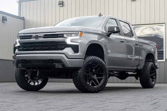 2025 Chevrolet Silverado 1500 RST with a 6" Rough Country lift kit, 22x12 Fuel Flux wheels, and 35" Fury Country Hunter R/T tires.