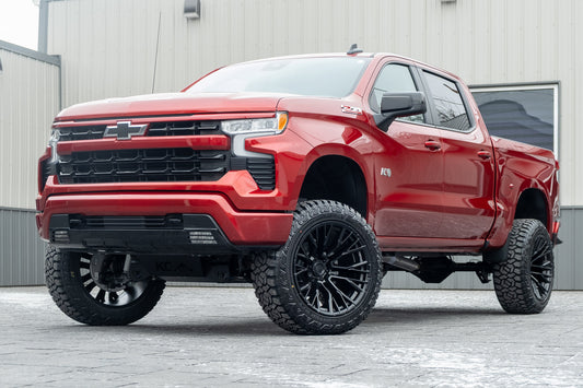 2025 Chevrolet Silverado 1500 RST with a 6" Rough Country lift kit, 22x12 Fuel Rebar wheels, and 35" Fury Country Hunter R/T tires.