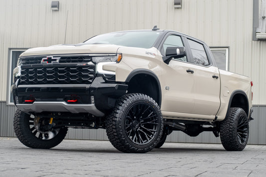 2026 Chevrolet Silverado 1500 ZR2 with a 4" ReadyLift lift kit, 22x12 Fuel Rebar wheels, and 35" Fury Country Hunter R/T tires.