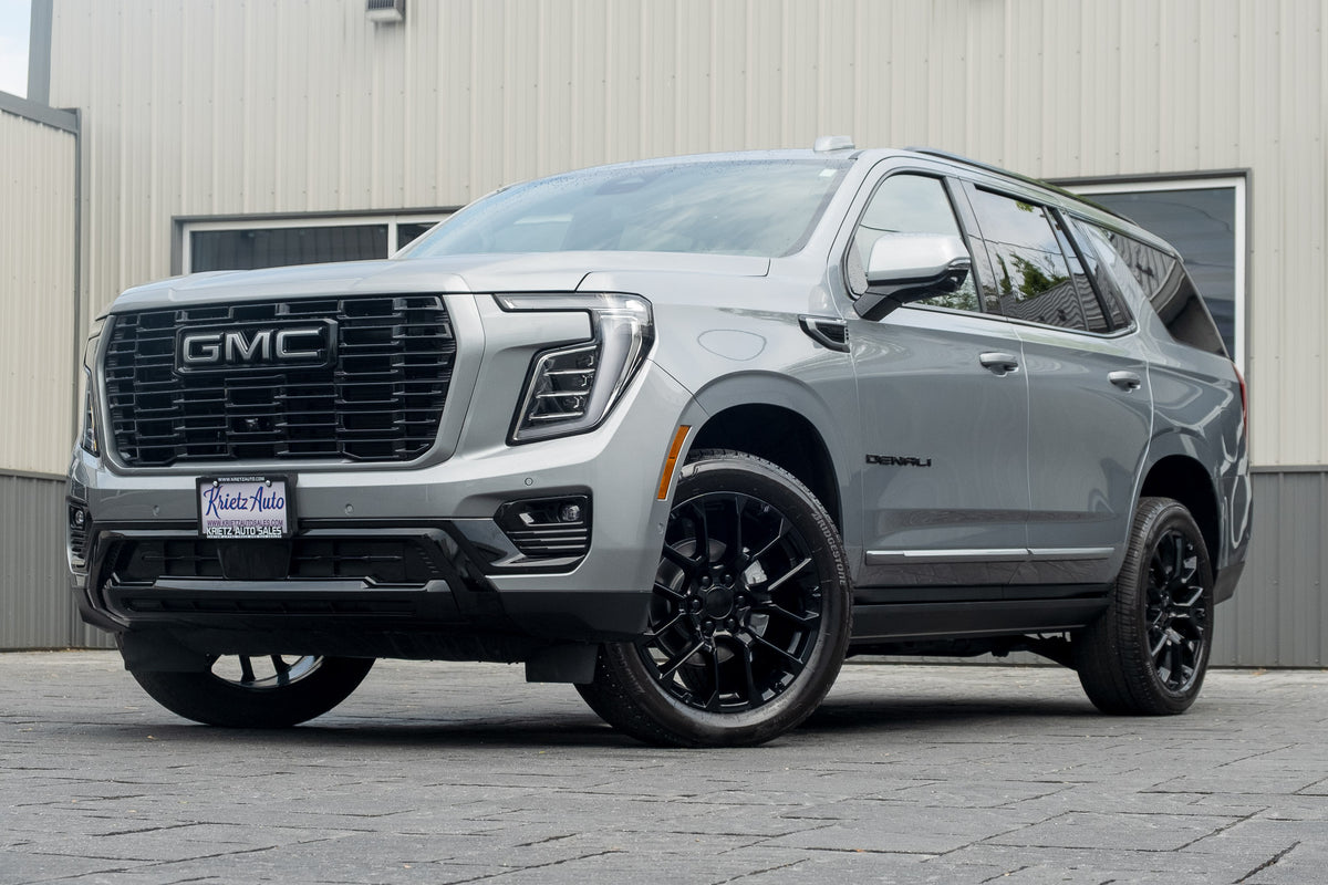 2026 GMC Yukon Denali with GMC Factory suspension, 22x9 GMC Stock wheels, and 275/50 Bridgestone Alenza tires.