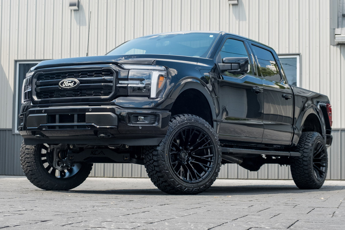 2026 Ford F-150 Lariat with a 6" Rough Country lift kit, 22x12 Fuel Rebar wheels, and 35" Fury Country Hunter R/T tires.