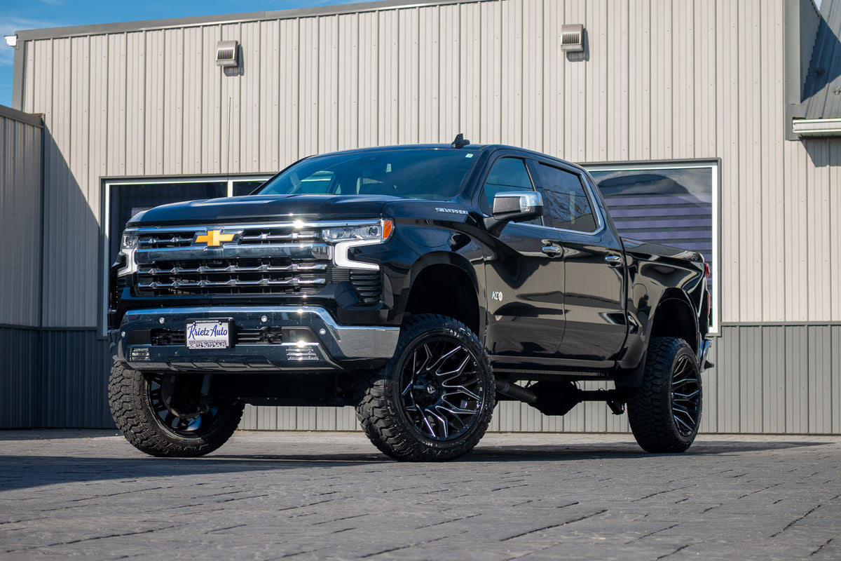 2024 Chevrolet Silverado 1500 LTZ with a 6" Rough Country lift kit, 22x12 Fuel Twitch wheels, and 35" Fury Country Hunter tires.