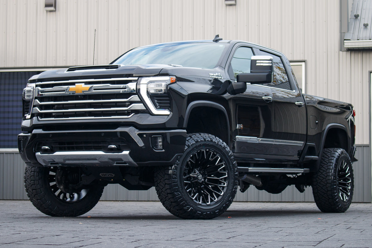 2024 Chevrolet Silverado 3500 High Country with a 5" BDS lift kit, 22x12 Fuel Strike wheels, and 37" Nitto Ridge Grappler tires.