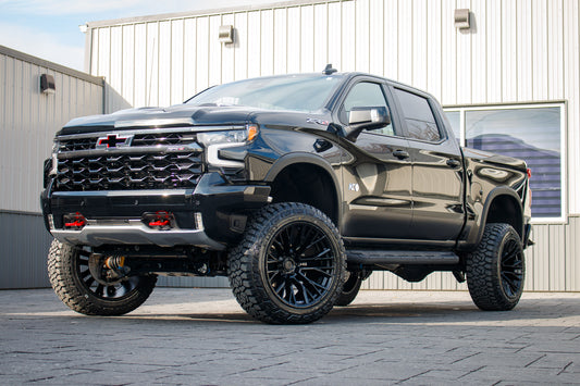 2025 Chevrolet Silverado 1500 ZR2 with a 4" ReadyLift lift kit, 22x12 Fuel Rebar wheels, and 35" Fury Country Hunter R/T tires.