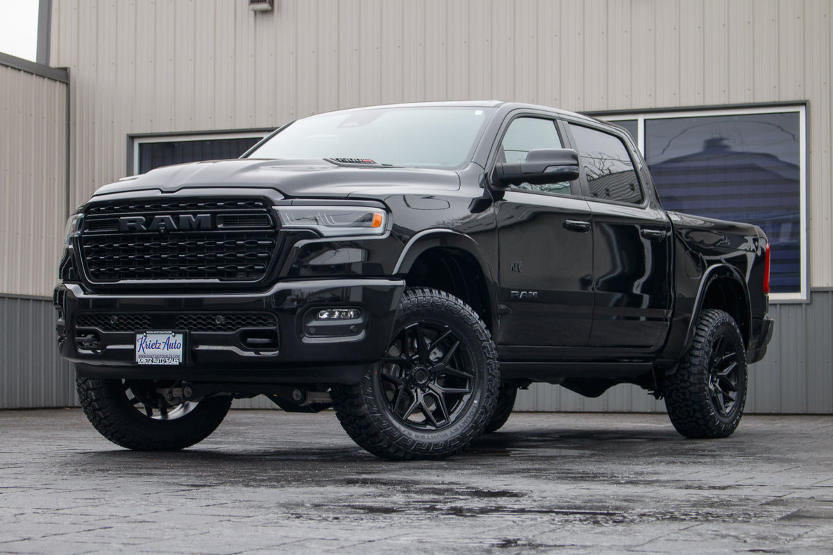 2025 Ram 1500 Limited with a 4" BDS lift kit, 20x9 Fuel Flux wheels, and 35" Fury Country Hunter R/T tires.