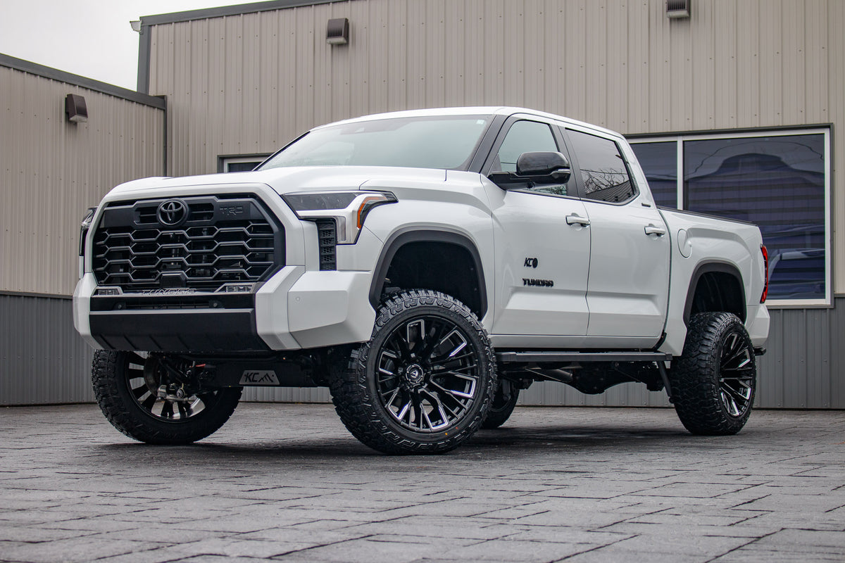 2025 Toyota Tundra Limited with a 6" Rough Country lift kit, 22x12 Fuel Rebar wheels, and 35" Fury Country Hunter R/T tires.