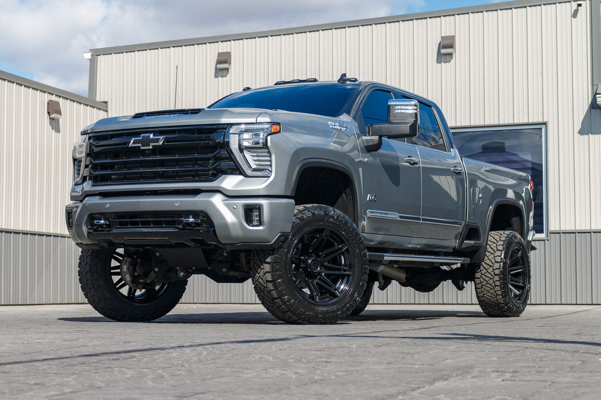 2024 Chevrolet Silverado 3500 High Country with a 5" BDS lift kit, 22x12 Fuel Brawl wheels, and 37" Nitto Ridge Grappler tires.