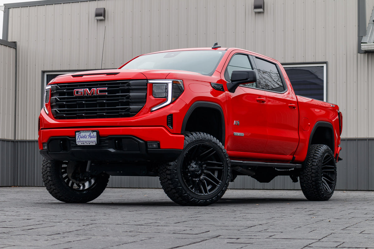 2023 GMC Sierra 1500 Elevation with a 6" Rough Country lift kit, 22x12 Fuel Typhoon wheels, and 35" Fury Country Hunter R/T tires.