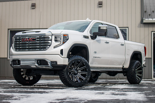 2024 GMC Sierra 1500 Denali with a 6" Rough Country lift kit, 22x12 Fuel Contra wheels, and 35" Fury Country Hunter R/T tires.