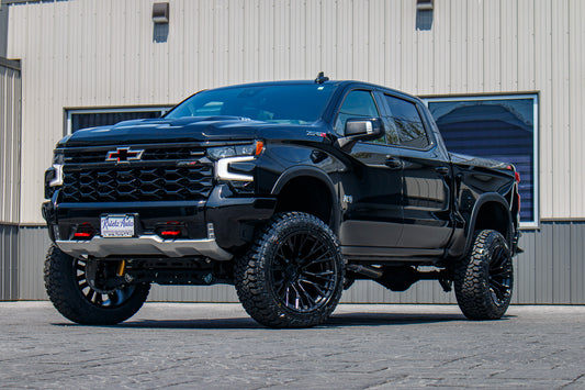 2023 Chevrolet Silverado 1500 ZR2 with a 4" ReadyLift lift kit, 22x12 Fuel Rebar wheels, and 35" Fury Country Hunter R/T tires.