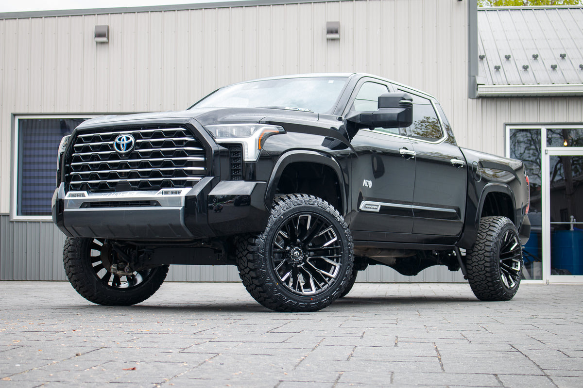2024 Toyota Tundra Capstone with a 6" Rough Country lift kit, 22x12 Fuel Rebar wheels, and 35" Fury Country Hunter R/T tires.