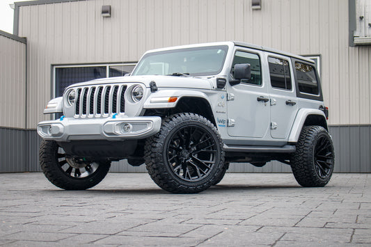 2022 Jeep Wrangler with a 2.5" lift kit, 22x12 Fuel Rebar wheels, and 35" Fury Country Hunter R/T tires.