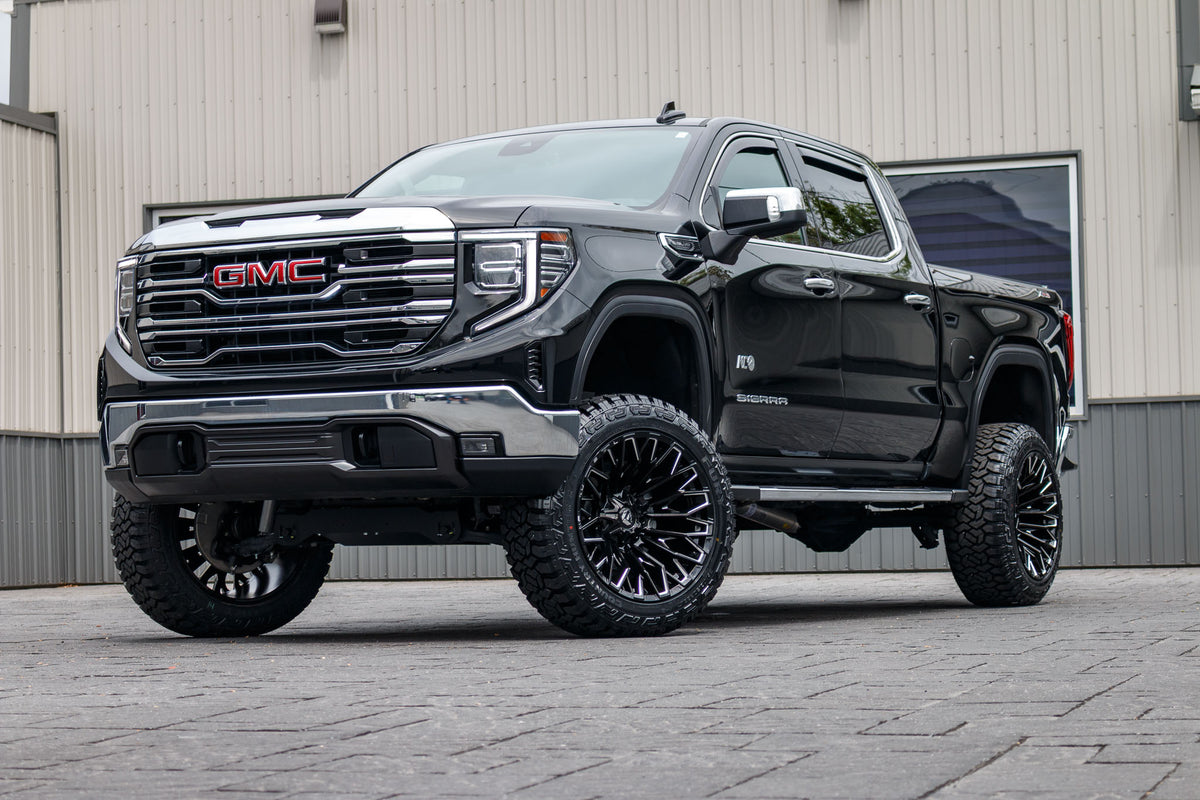 2024 Chevrolet Silverado 1500 RST with a 6" Rough Country lift kit, 22x12 Fuel Strike wheels, and 35" Fury Country Hunter R/T tires.