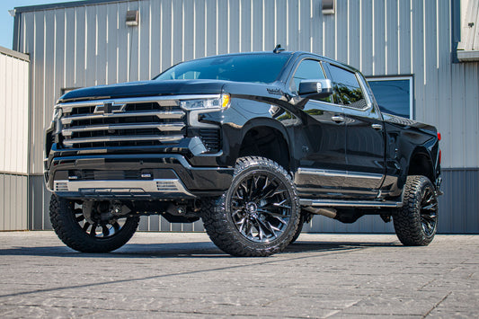 2024 Chevrolet Silverado 1500 High Country with a 6" BDS lift kit, 22x12 Fuel Flame wheels, and 35" Fury Country Hunter R/T tires.