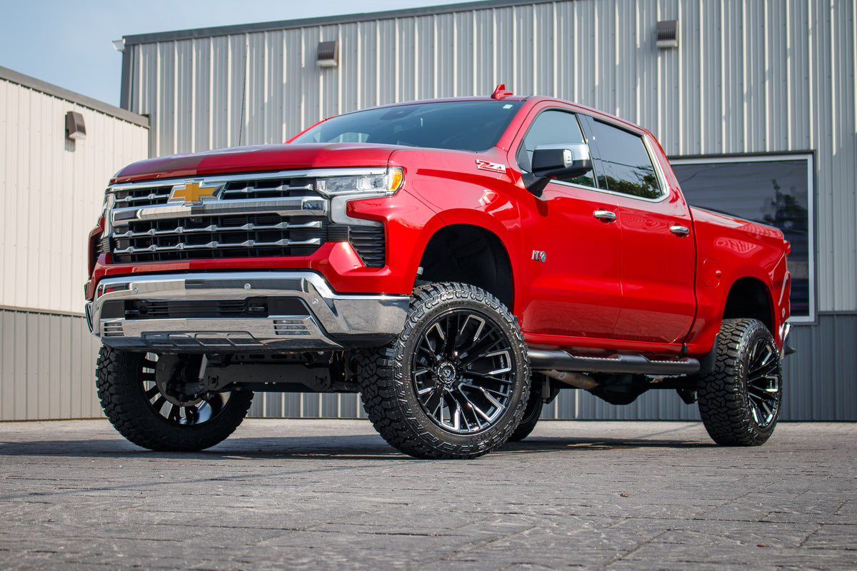 2024 Chevrolet Silverado 1500 LTZ with a 6" Rough Country lift kit, 22x12 Fuel Rebar wheels, and 35" Fury Country Hunter R/T tires.