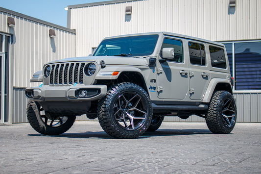 2022 Jeep Wrangler with a 2.5" Rough Country lift kit, 22x12 Fuel Flux wheels, and 35" Fury Country Hunter R/T tires.