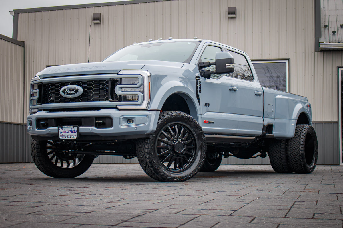2026 Ford F-450 Super Duty Platinum with a 3.5" ReadyLift lift kit, 24x8.25 Arena Rival wheels, and 37" Gripmax MaxGrip R/T Tires.