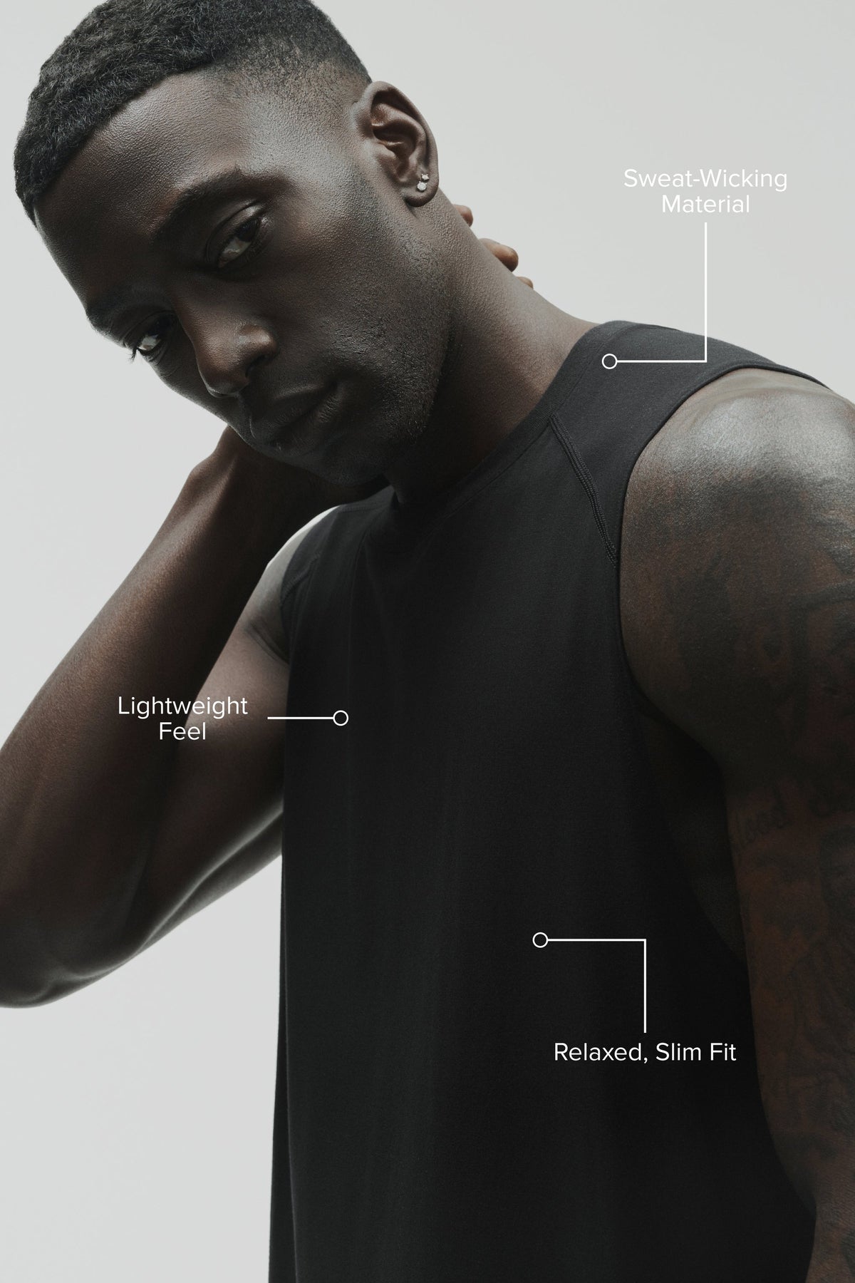 ALO Vapor Muscle Tank - Black