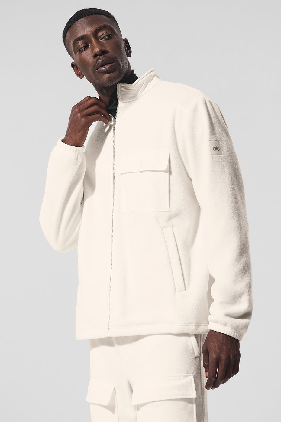 Polar Fleece Ridge Full Zip Jacket - Ivory
