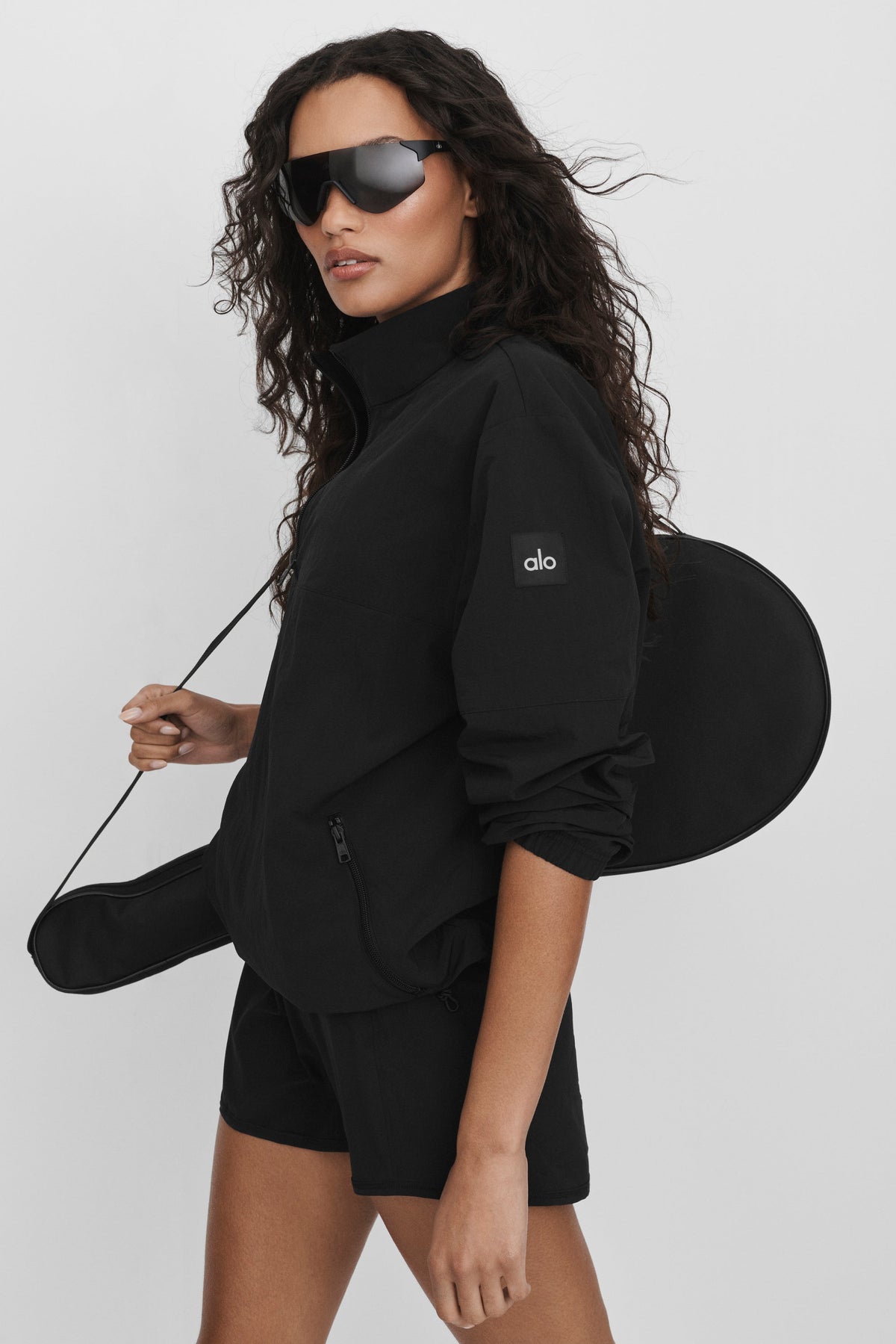 Light Weight Takeaway Track Pullover - Black