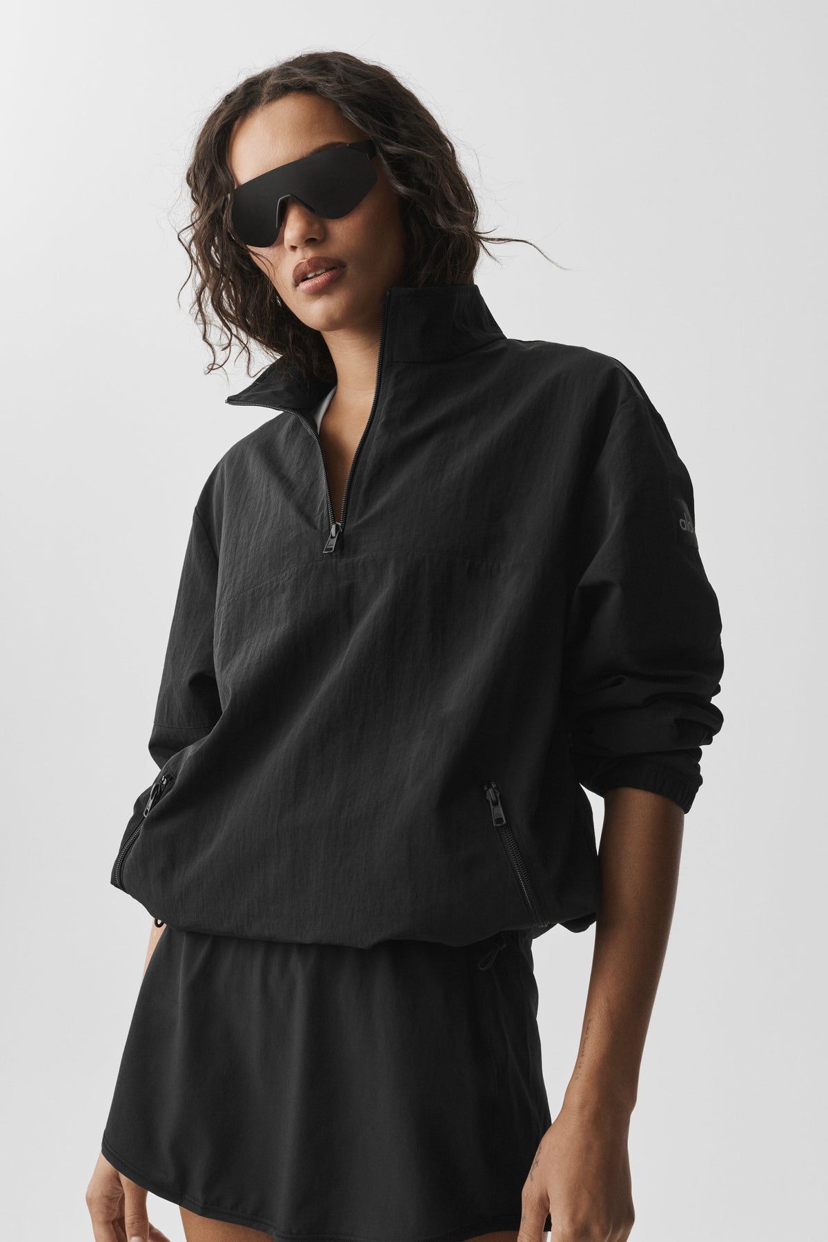 Light Weight Takeaway Track Pullover - Black