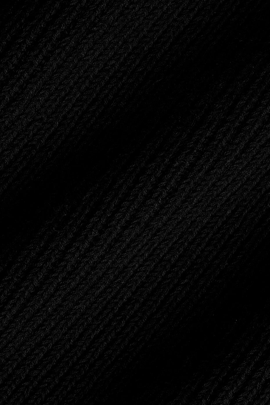 Domain Rib Knit Crew Sweater - Black