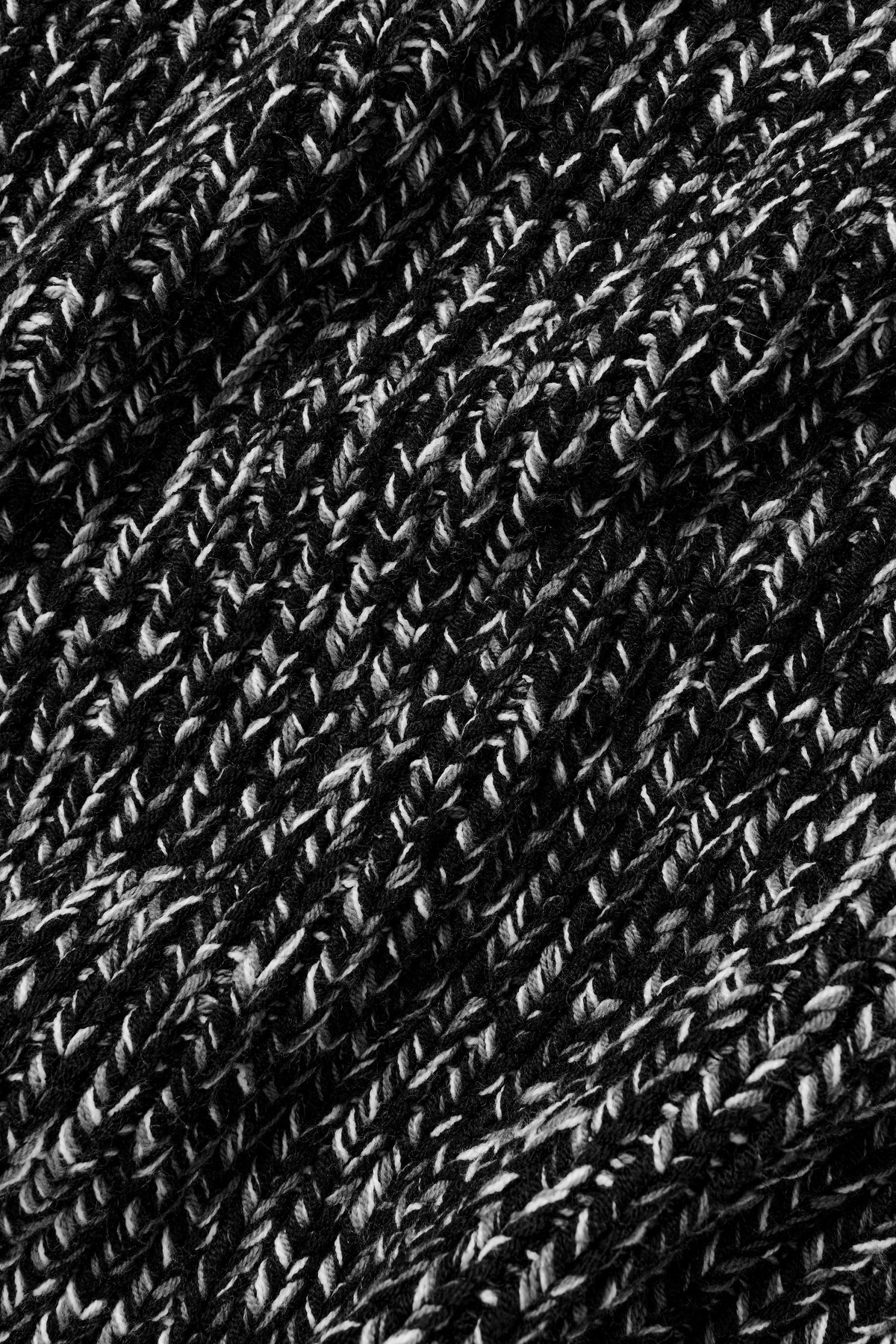 Chunky Knit Rewind Hoodie - Black Multi