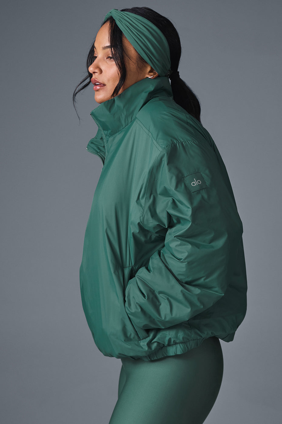 Latitude Light Weight 1/2 Zip Pullover Jacket - Winter Ivy