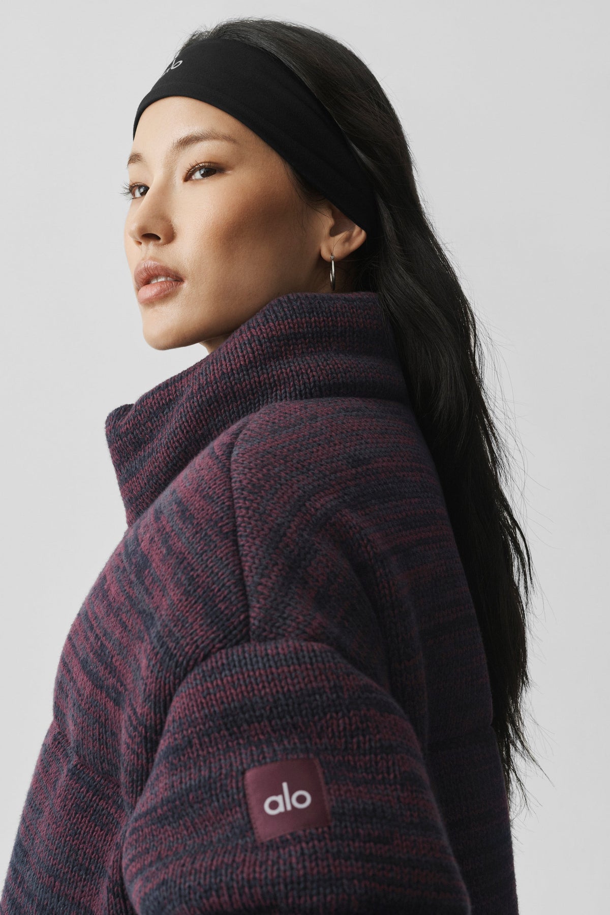 Stage Sweater Puffer  - Rich Bordeaux Multi