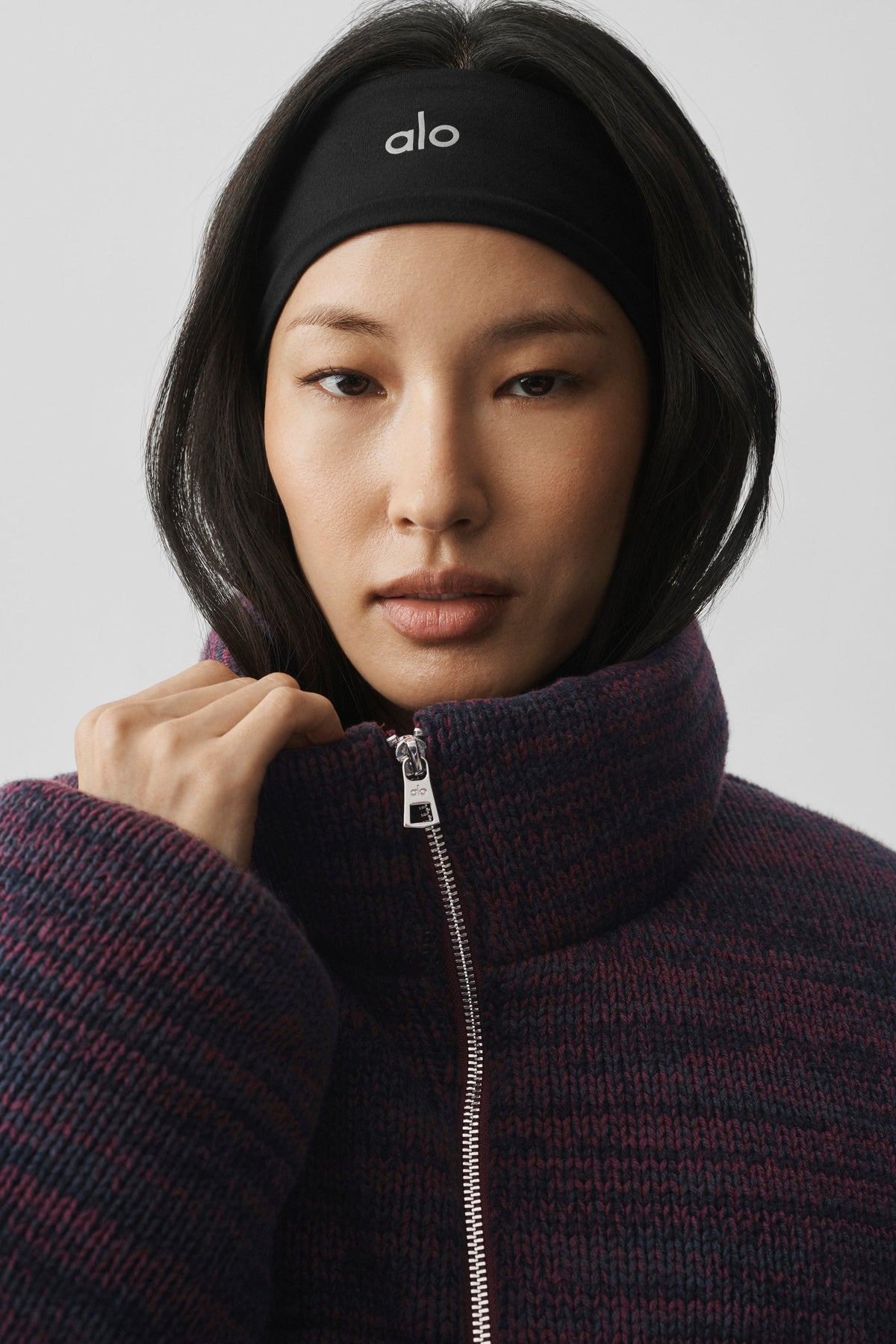 Stage Sweater Puffer  - Rich Bordeaux Multi