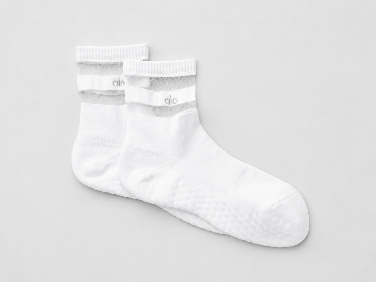 Women's Pulse Grip Sock - White