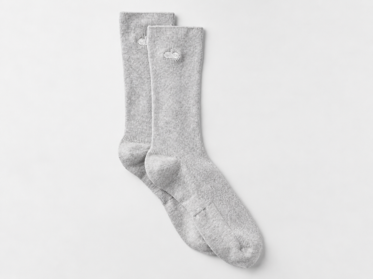 Unisex Half-Crew Understated Sock - Athletic Heather Grey