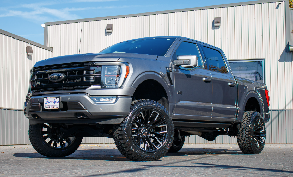 2022 Ford F-150 Lariat with a 6" Rough Country lift kit, 22x12 Fuel Rebar wheels, and 35" Fury Country Hunter R/T tires.