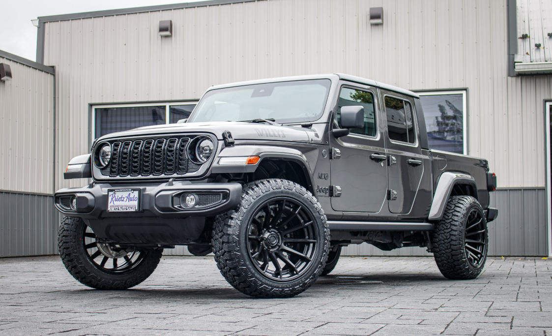 2024 Jeep Gladiator Willys with a 2.5" Rough Country lift kit, 22x12 Fuel Burn wheels, and 35" Fury Country Hunter R/T tires.