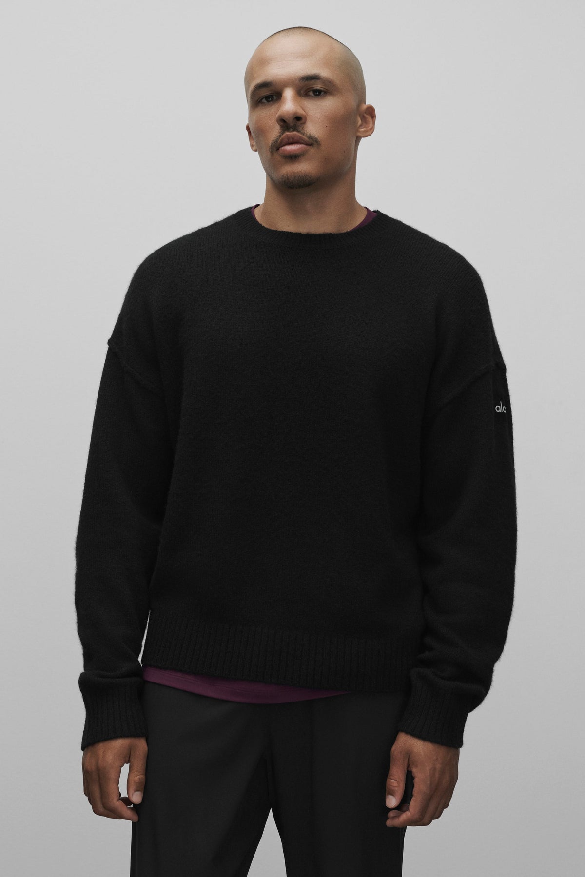 Unisex Wool Cashmere New Class Crewneck Sweater - Black