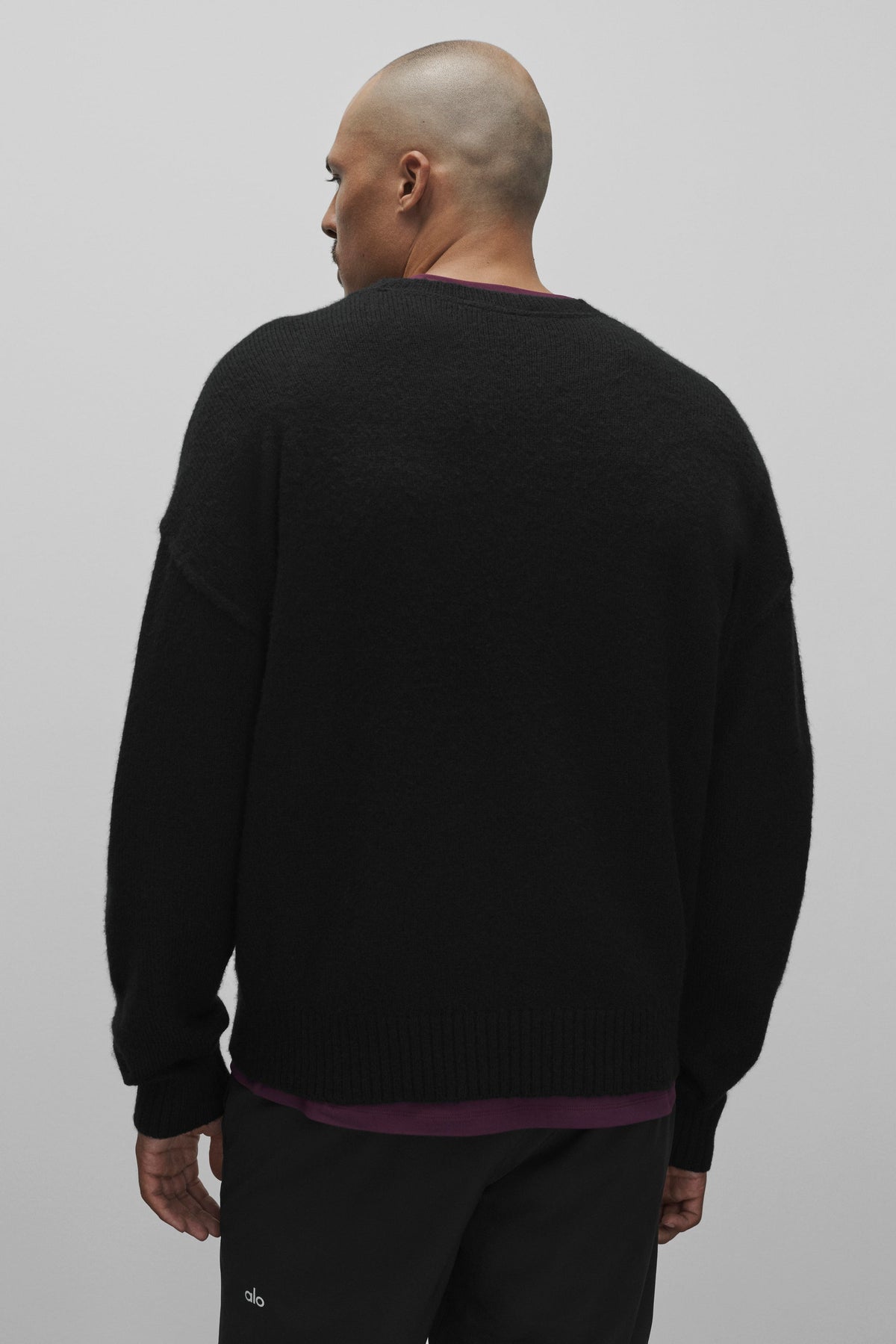 Unisex Wool Cashmere New Class Crewneck Sweater - Black