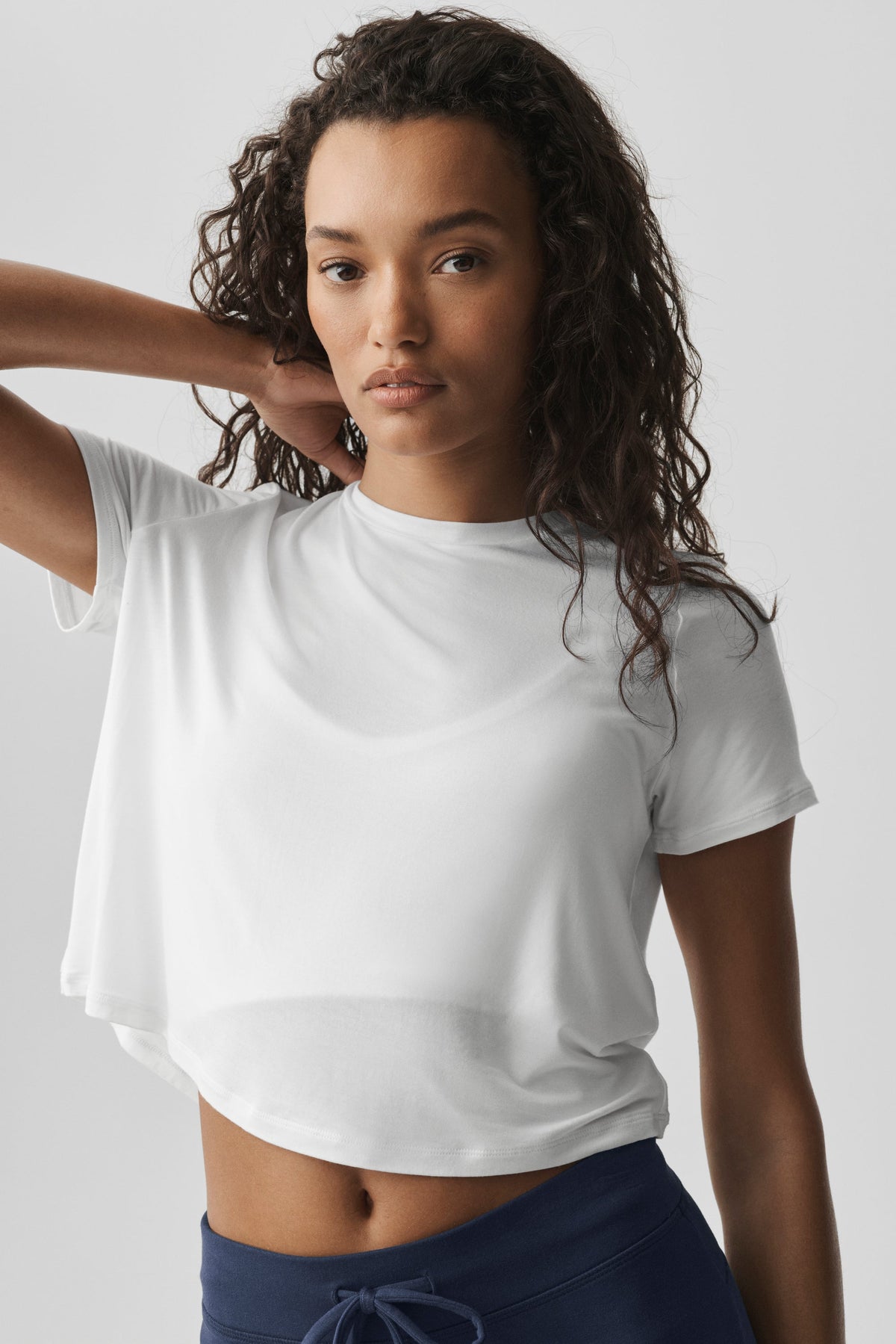 Cropped All Day Short Sleeve - White