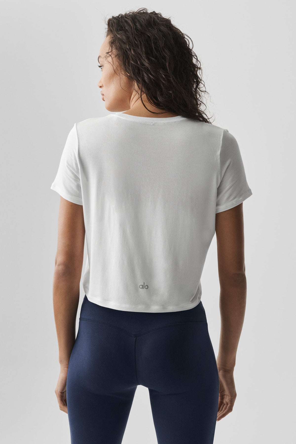 Cropped All Day Short Sleeve - White