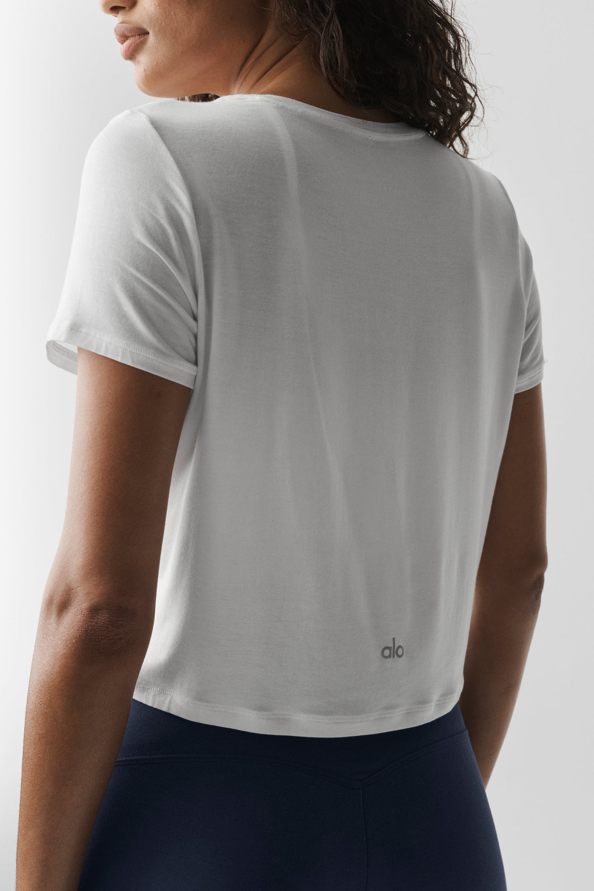 Cropped All Day Short Sleeve - White
